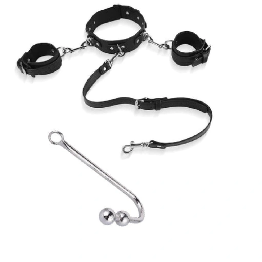 Hook Beaded Anal Cuffs and 5334 Collar Elegant with 0324